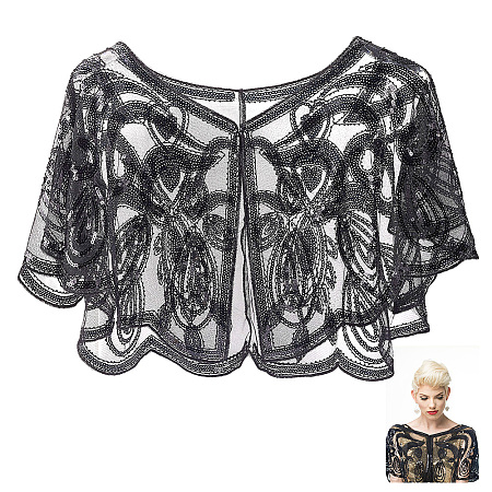 Polyester Women Chiffon Wraps AJEW-WH20070-005B-1