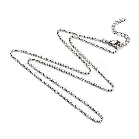 Brass Ball Chain Necklaces NJEW-JN02912-03-1
