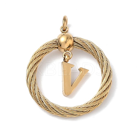 304 Stainless Steel Pendants STAS-D154-01V-G-1