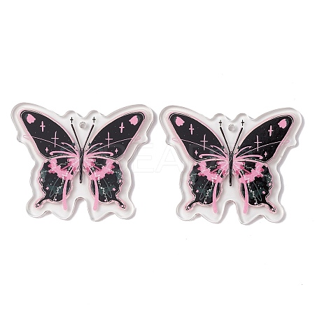 Transparent Printed Acrylic Pendants LS-X-TACR-P005-02B-1