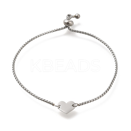 Non-Tarnish 304 Stainless Steel Box Chain Slider Bracelets BJEW-M233-06P-1