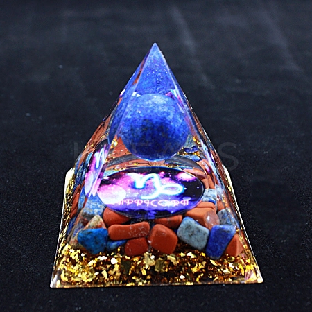 Luminous Constellation Orgonite Pyramid Resin Energy Generators PW-WGB3061-10-1