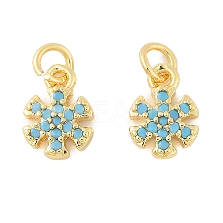 Brass Micro Pave Cubic Zirconia Pendants KK-U056-12G-1
