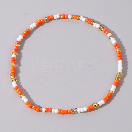 Boho Round Glass Seed Beaded Stretch Bracelets for Women NW8932-1-1