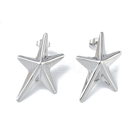 Non-Tarnish 304 Stainless Steel Stud Earrings for Women EJEW-U004-04P-1