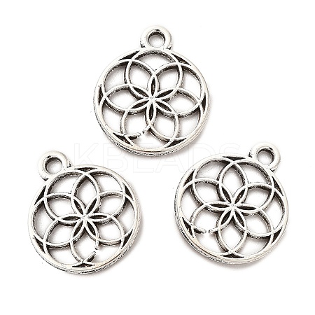 Tibetan Style Alloy Pendants TIBE-B001-13AS-1