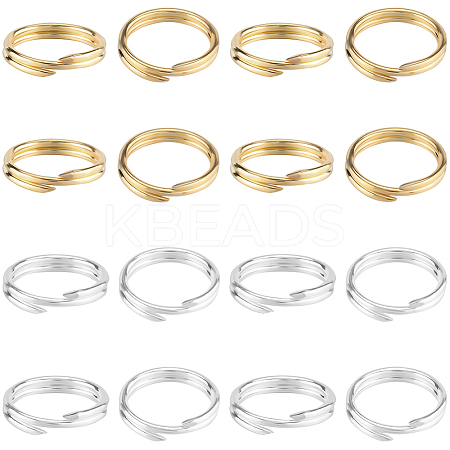 20Pcs 2 Colors 925 Sterling Silver Split Jump Rings STER-SC0001-41A-1