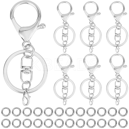 Iron Keychain Clasps DIY-SC0027-06-1