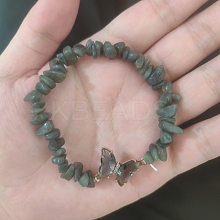 Fashionable Natural Moonstone Chips Beaded Bracelets TI6720-6-1