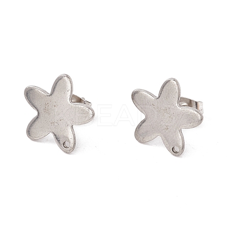 Non-Tarnish 201 Stainless Steel Stud Earring Findings STAS-G266-10P-1