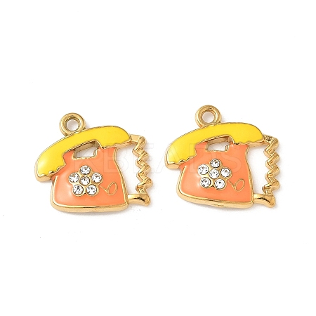 304 Stainless Steel Enamel Pendants STAS-I346-11G-02-1