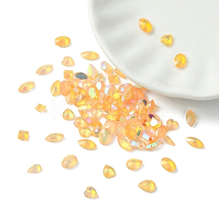 100Pcs Transparent Resin Rhinestone Cabochons MRMJ-YW0001-078-1
