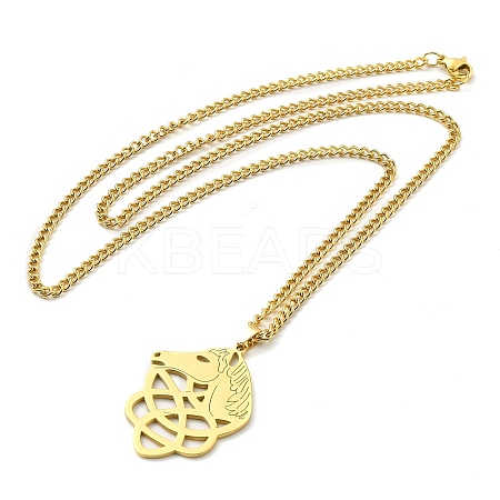 304 Stainless Steel Pendant Necklaces LS-NJEW-D063-04G-1