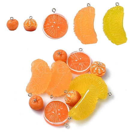 10Pcs 5 Styles Resin Pendants FIND-YW0005-96-1