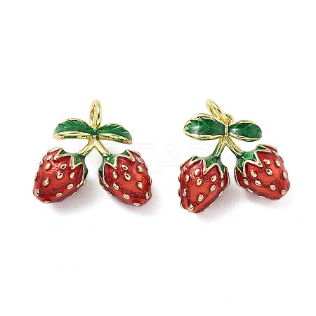 Brass Enamel Pendants KK-R229-07G-06-1