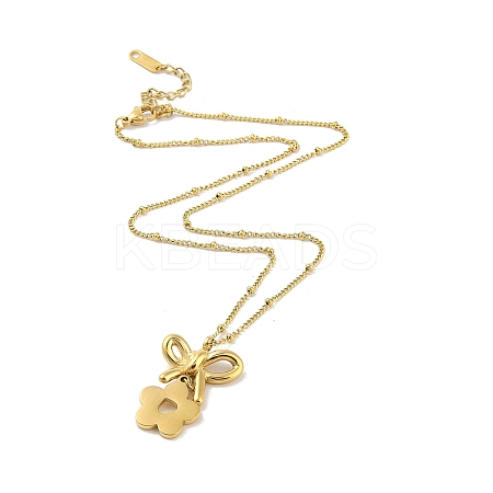 304 Stainless Steel Pendant Necklaces NJEW-Z036-03G-1