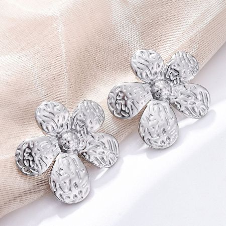 304 Stainless Steel Stud Earrings for Women EJEW-K306-13P-1