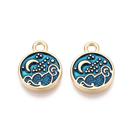 Alloy Enamel Charms FIND-N011-16KCG-1