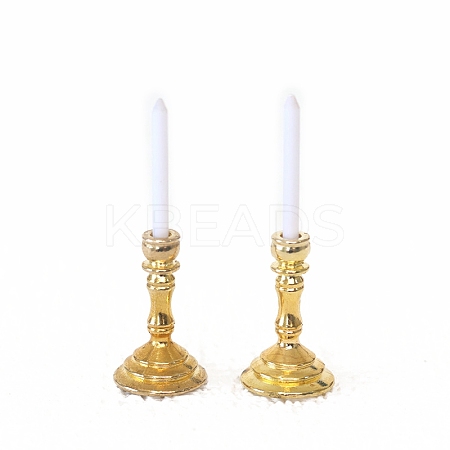 Alloy Candle Holder Miniature Ornaments PW-WG7A026-01-1