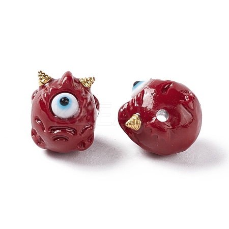 Halloween Opaque Resin Beads RESI-F033-01E-1