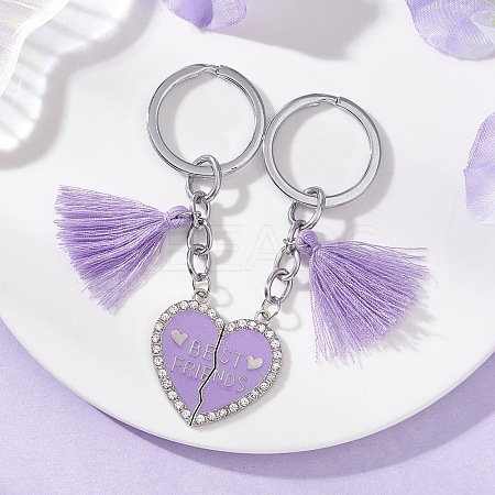 2Pcs Alloy Split Pendant Keychains KEYC-JKC01444-01-1