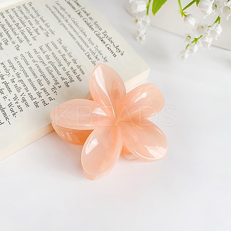 Candy Color Flower Plastic Claw Hair Clips PW-WG0066C-01-1