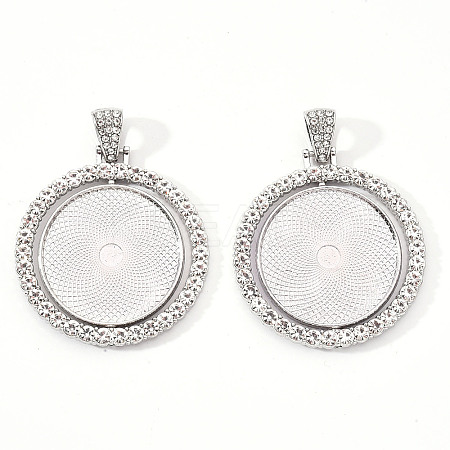 Alloy Pendant Cabochon Settings LS-PALLOY-S107-005P-RS-1
