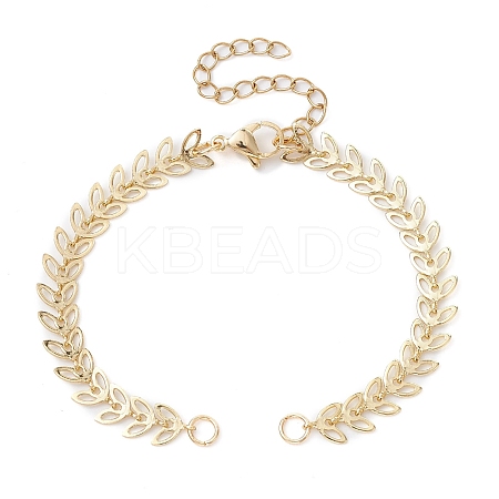 Brass Handmade Cobs Chain Link Bracelet Making AJEW-TA00007-1