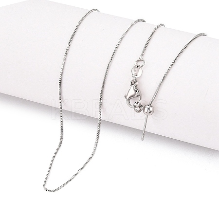 Brass Box Chain Necklaces for Women NJEW-G084-09P-1