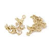 Brass Micro Pave Clear Cubic Zirconia Pendants LS-KK-L212-23G-2