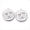 Brass Micro Pave Clear Cubic Zirconia Pendants LS-KK-N232-171P-NF-1