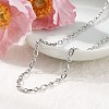 3.5MM 304 Stainless Steel Oval Link Chain Necklaces NJEW-T016-08P-3