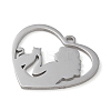 Non-Tarnish 304 Stainless Steel Pendants STAS-R116-06P-2