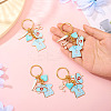 4Pcs Alloy Enamel Keychain KEYC-TAC00036-5