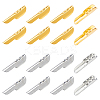240Pcs 2 Colors Iron Cord Lock Ends FIND-GF0006-96-1