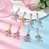 8Pcs 8 Colors Wedding Season Angel Glass Pearl & Acrylic Pendant Decorations HJEW-JM01919-2