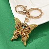Butterfly Alloy Rhinestone Keychain KEYC-YW00114-02-1