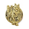 Retro Antique Golden Animal Alloy Brooches for Backpack Clothes LS-JEWB-S040-02C-AG-1