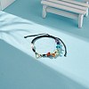 Natural Mixed Stone & Freshwater Pearl Braided Bead Bracelets BJEW-JB08720-04-2