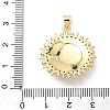 Brass Micro Pave Cubic Zirconia Pendants KK-P345-75G-3