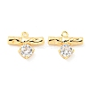 Brass Micro Pave Cubic Zirconia Charms KK-Q809-13G-1