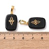 Natural Obsidian Pendants G-G461-07G-09-3