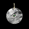 Natural Quartz Crystal Faceted Pendants G-A287-02G-01-2