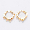 Brass Huggie Hoop Earring Findings KK-T049-14G-NF-1