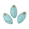 Synthetic Turquoise Pendants STAS-P380-80G-05-1