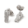 Non-Tarnish 304 Stainless Steel Human Stud Earrings for Women EJEW-E271-01P-2