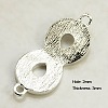 Silver Tone Alloy Grade A Crystal Rhinestone Infinity Links connectors X-RB-B066-A01S-2