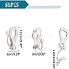 50Pcs 304 Stainless Steel Clip-on Earring Findings STAS-UN0057-37-3