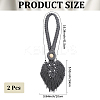 2Pcs Handmade Macrame Leaf Curtain Tiebacks AJEW-CN0003-65C-2