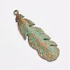 Tibetan Style Alloy Pendants PALLOY-F187-43ABG-2